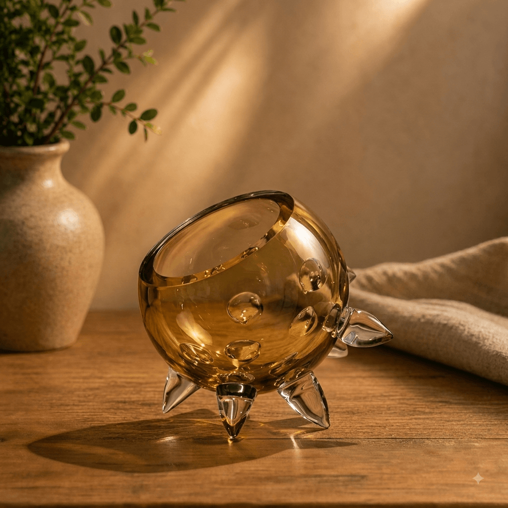 Art Glass Spike Sculpture - Amber — glass art by Mezcla