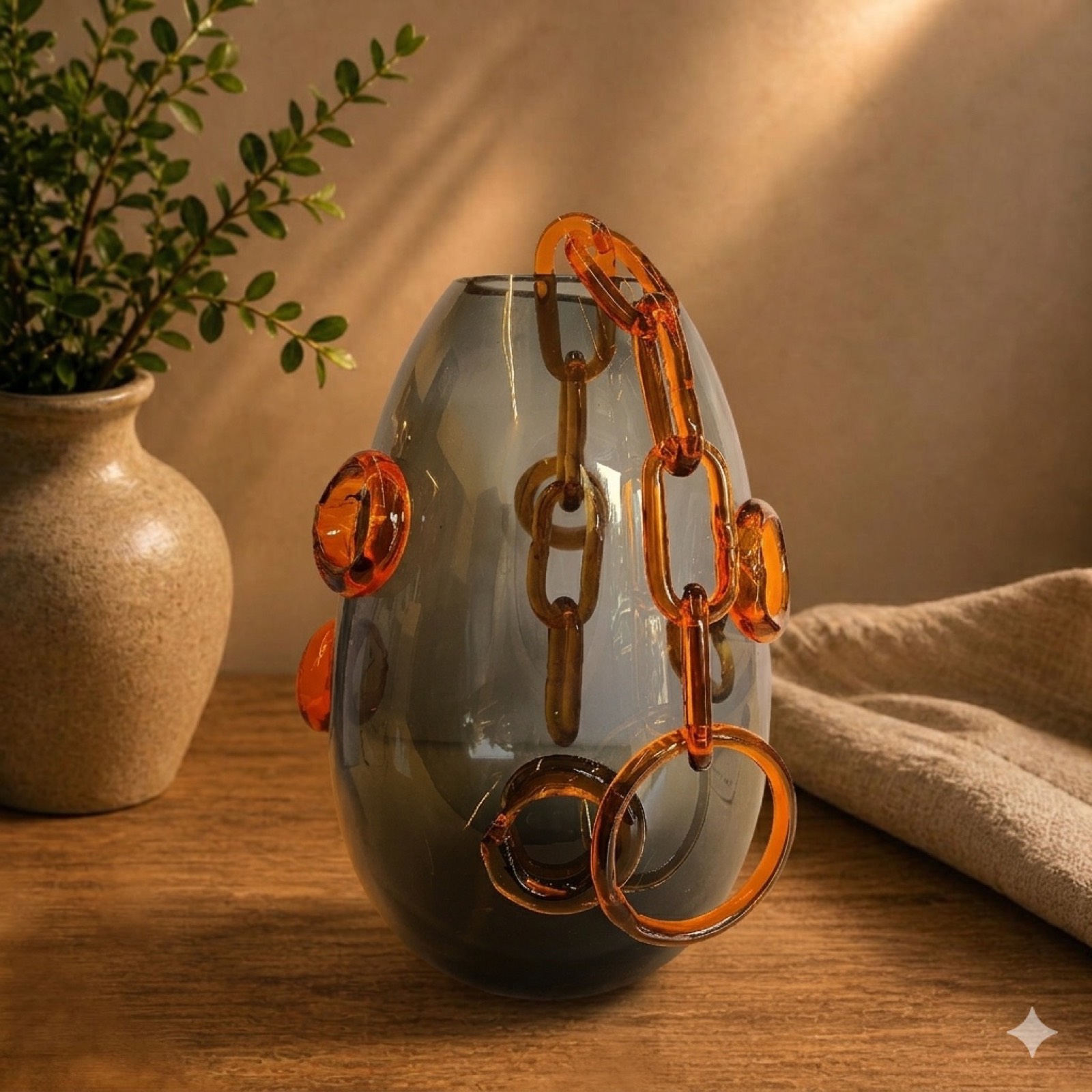 Carol Vase w/ Glass Chain