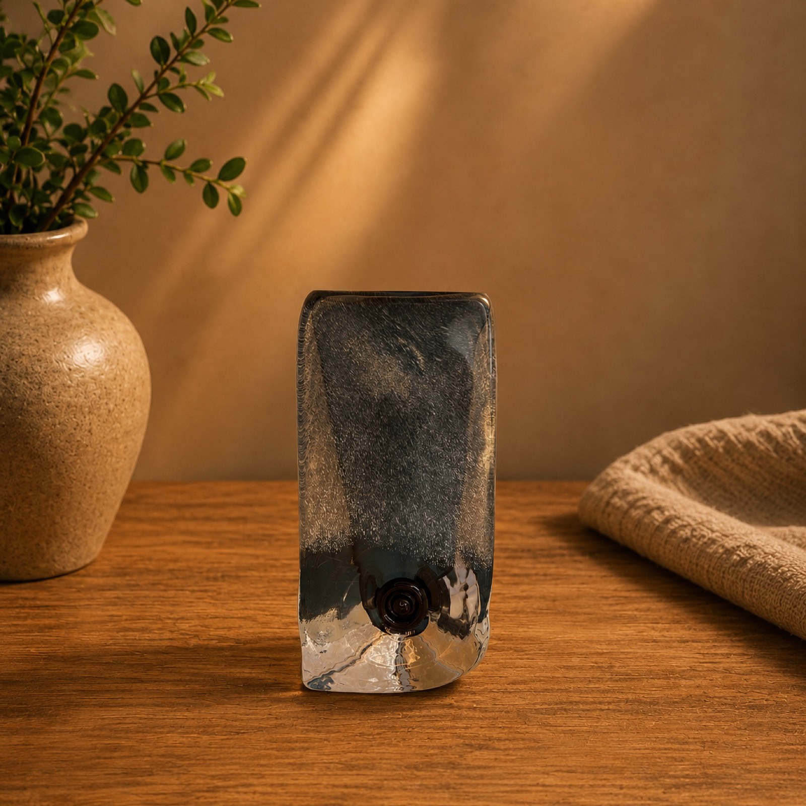 Owl Blue — glass art by Mezcla