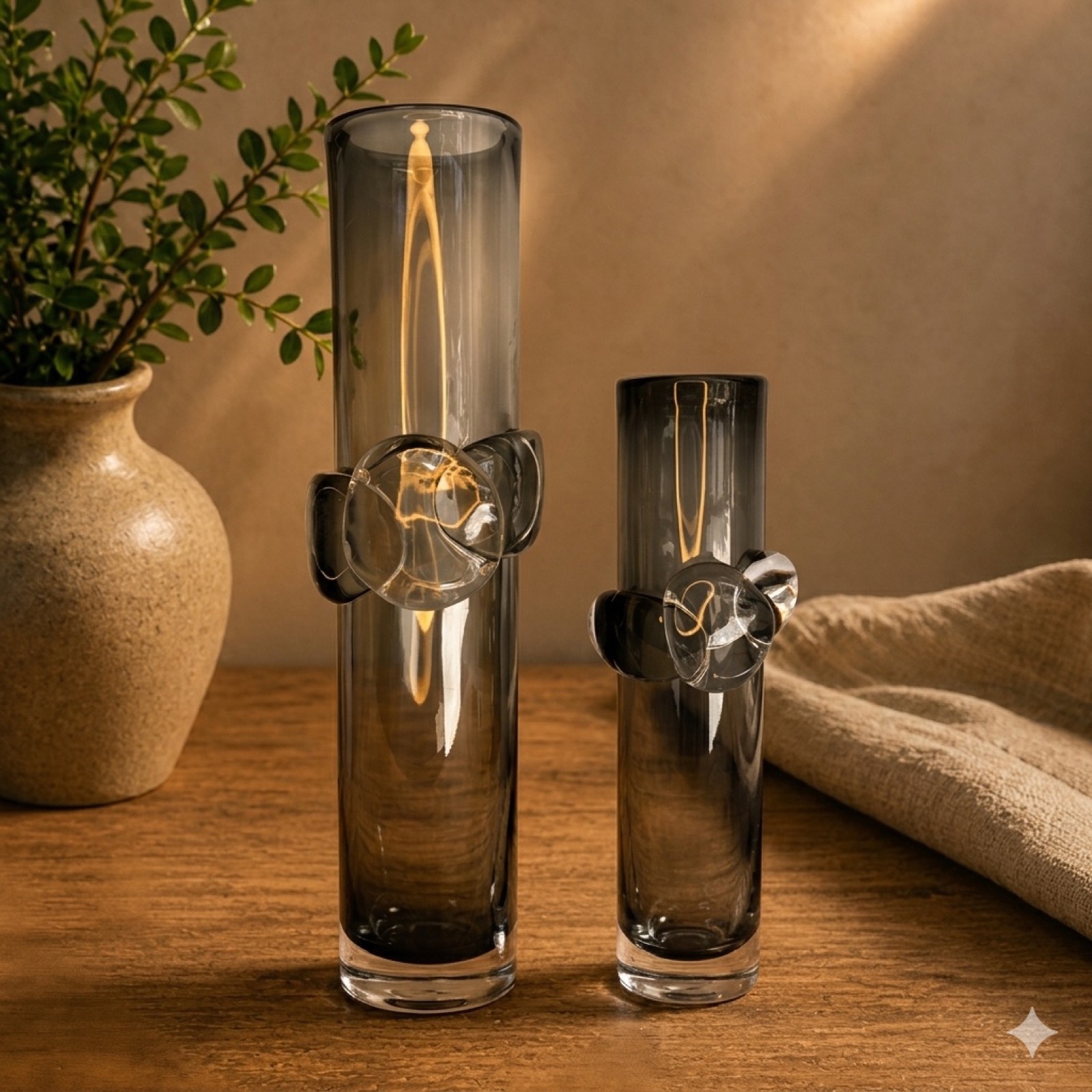 Laila Vase — glass art by Mezcla, 34×13 cm