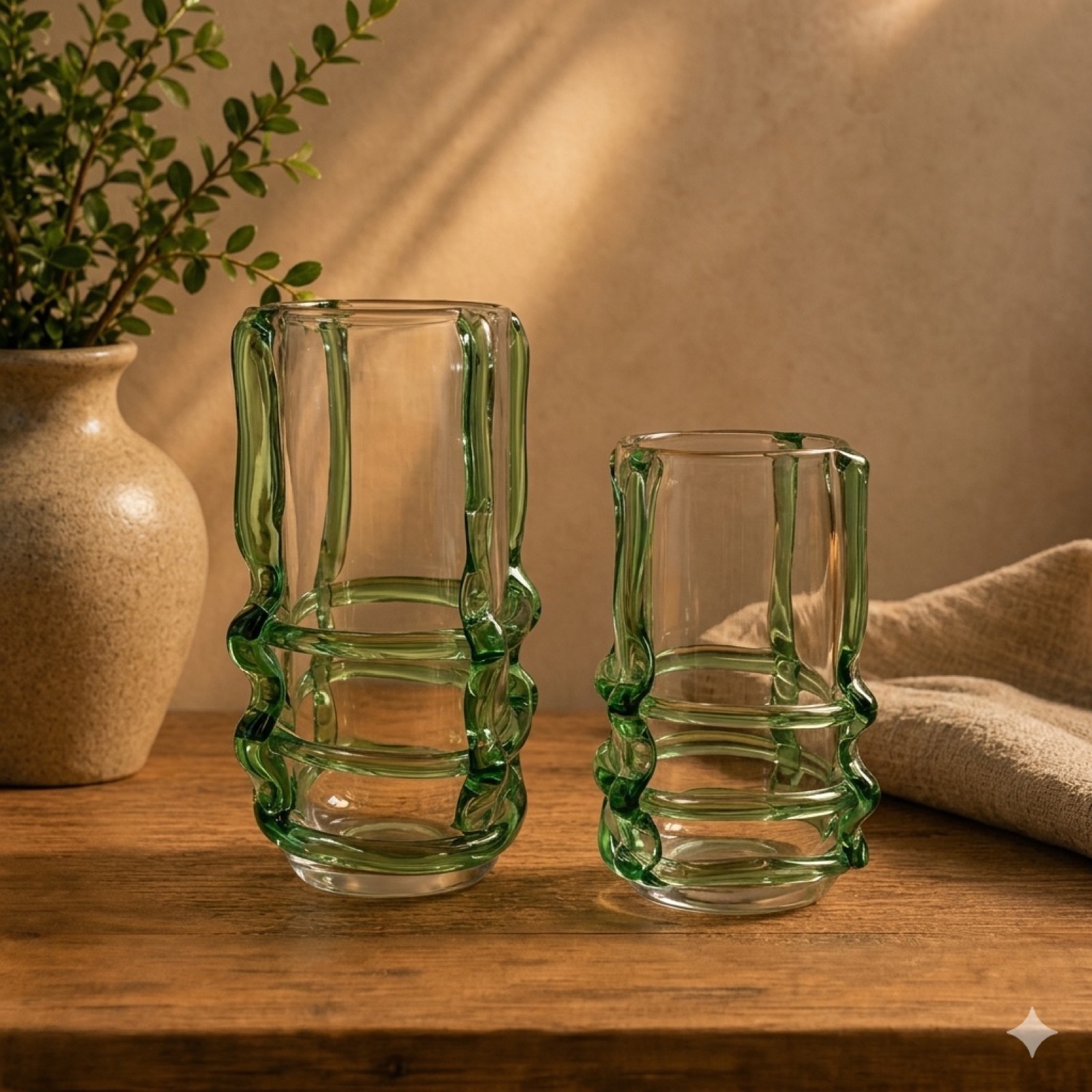 Teresa Vase — glass art by Mezcla, 24×12 cm