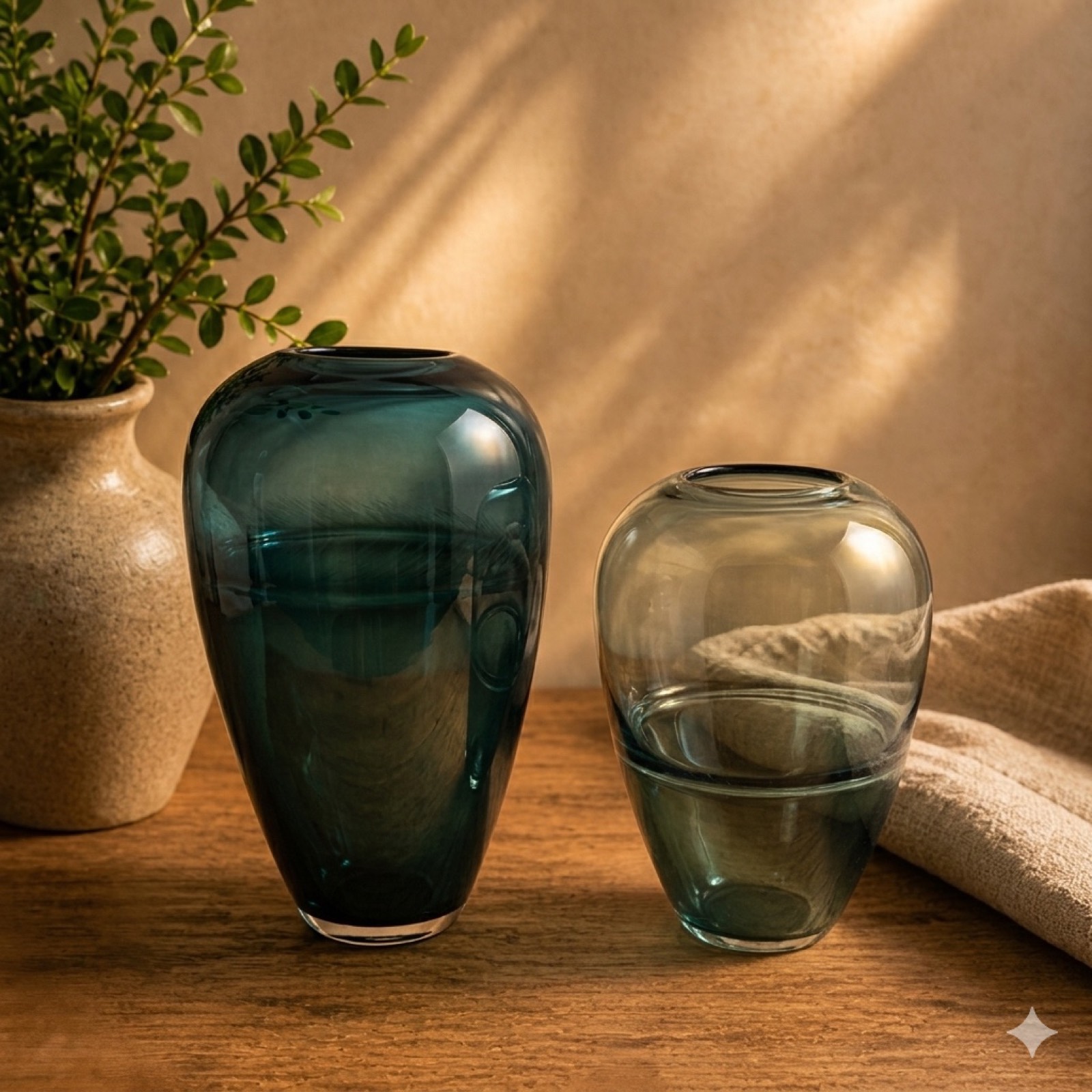 Rima Vase — glass art by Mezcla, 28×19 cm