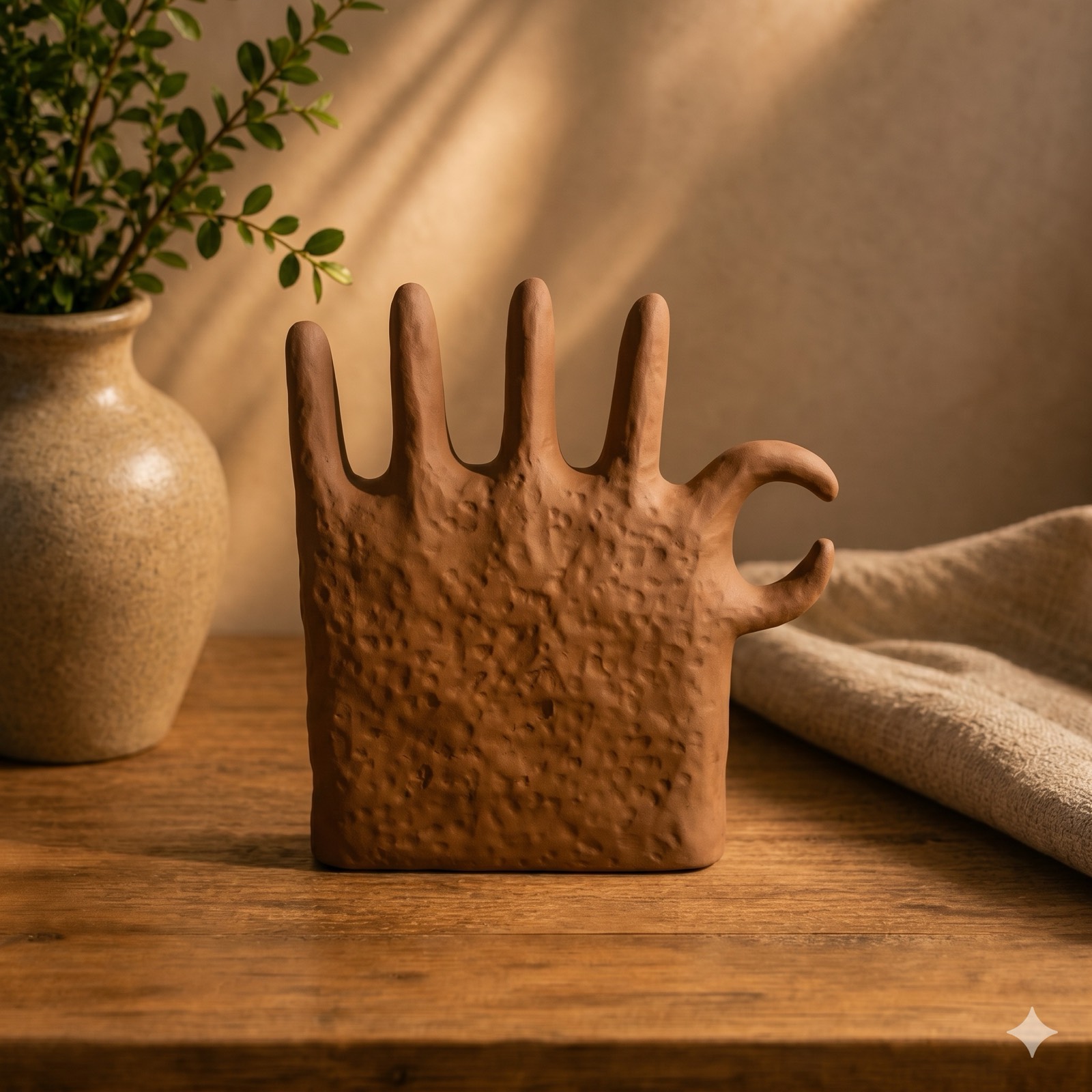 Hand OK – Brown — ceramics by Mezcla