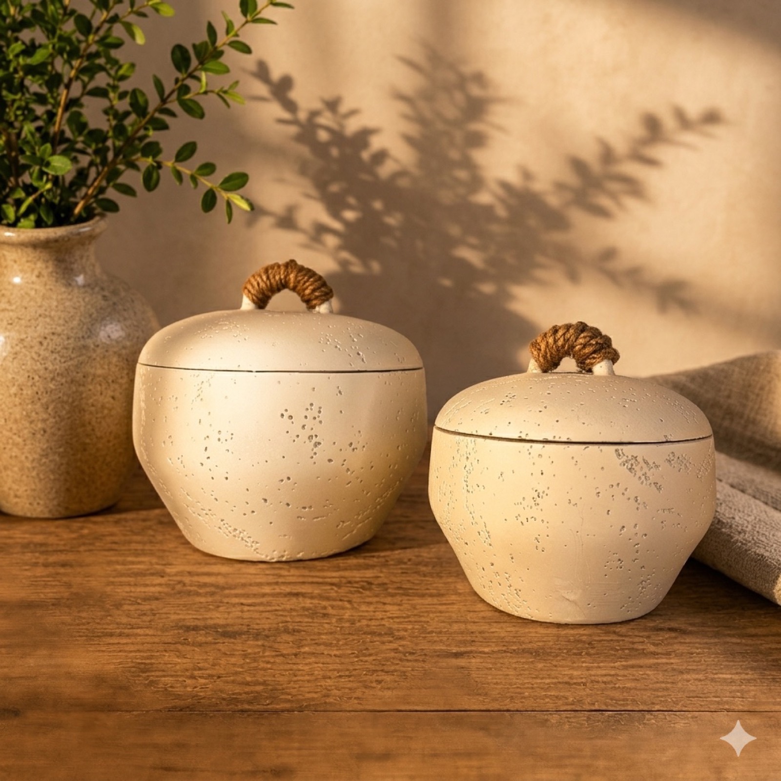 Minimal Ceramic Storage Jar — ceramic decor by Mezcla