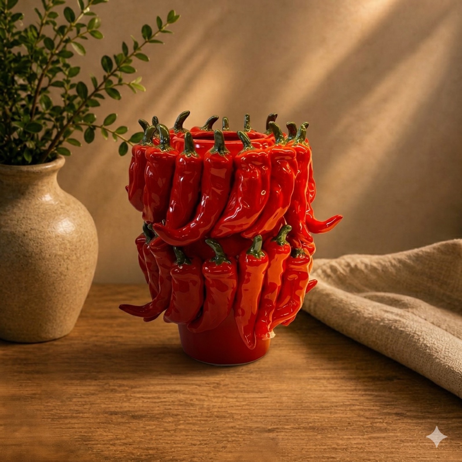 Red Chili Pepper Ceramic Vase — ceramics by Mezcla