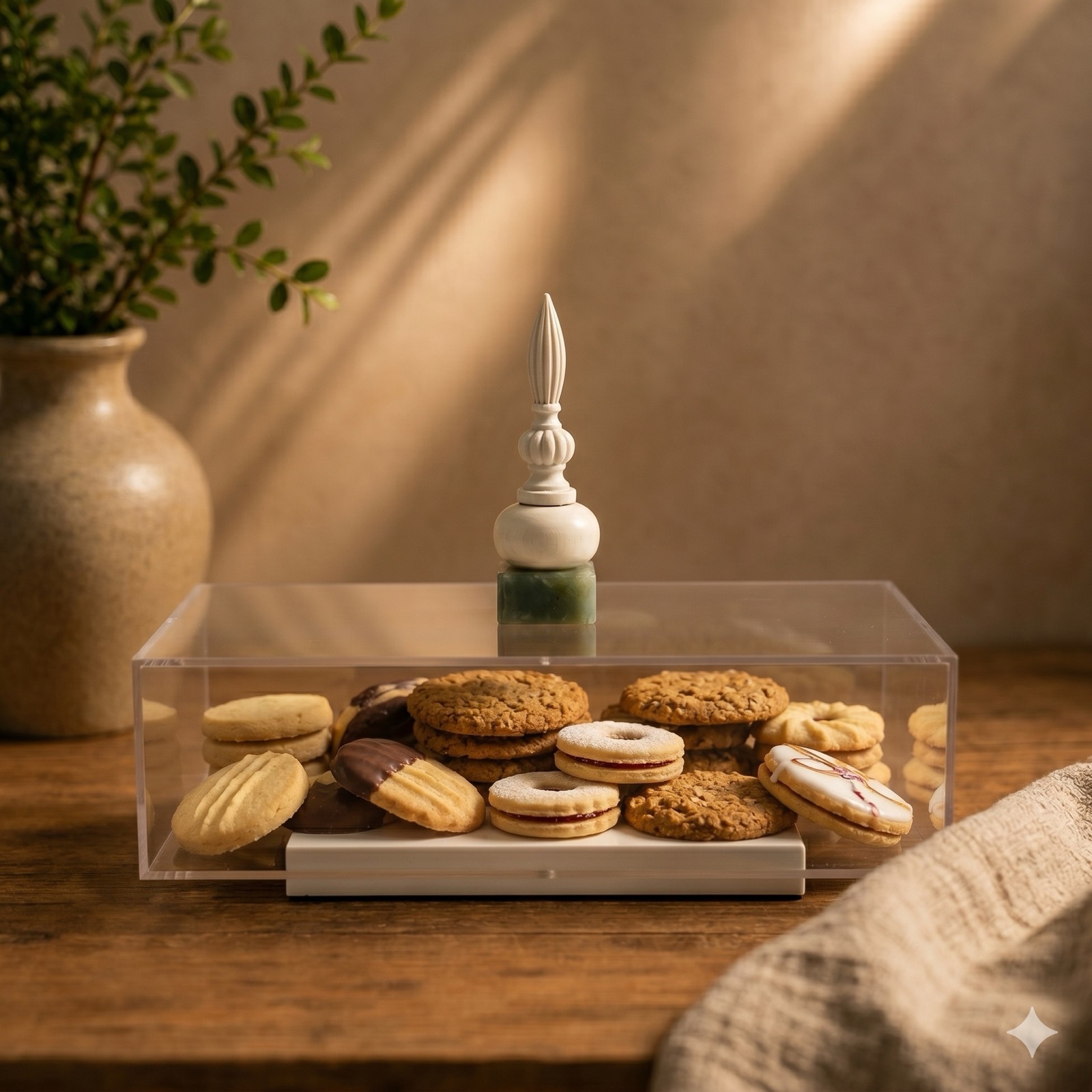 Plexi Box with White Lid — acrylic decor by Mezcla