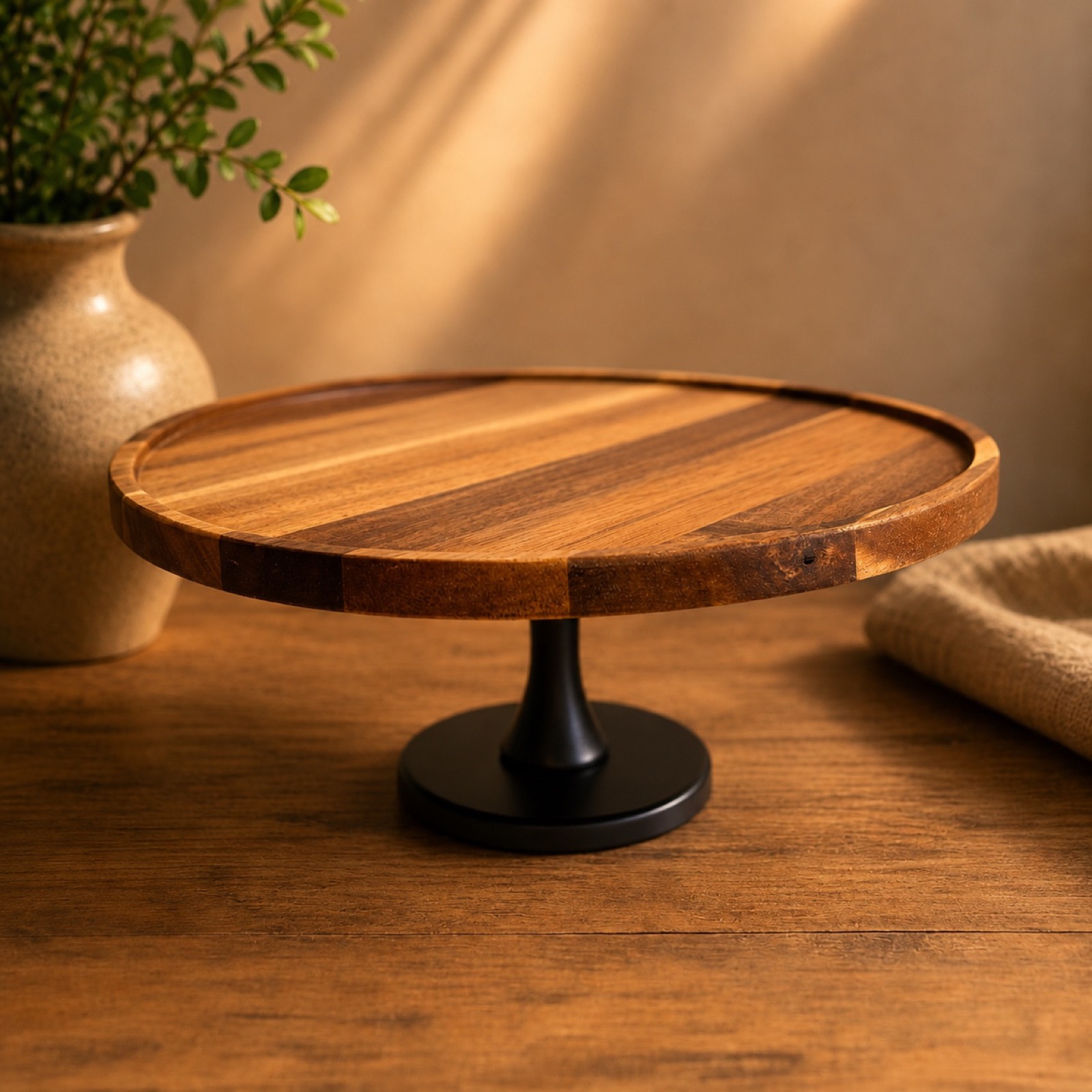 Metal Plate With Stand Black — metal decor by Mezcla