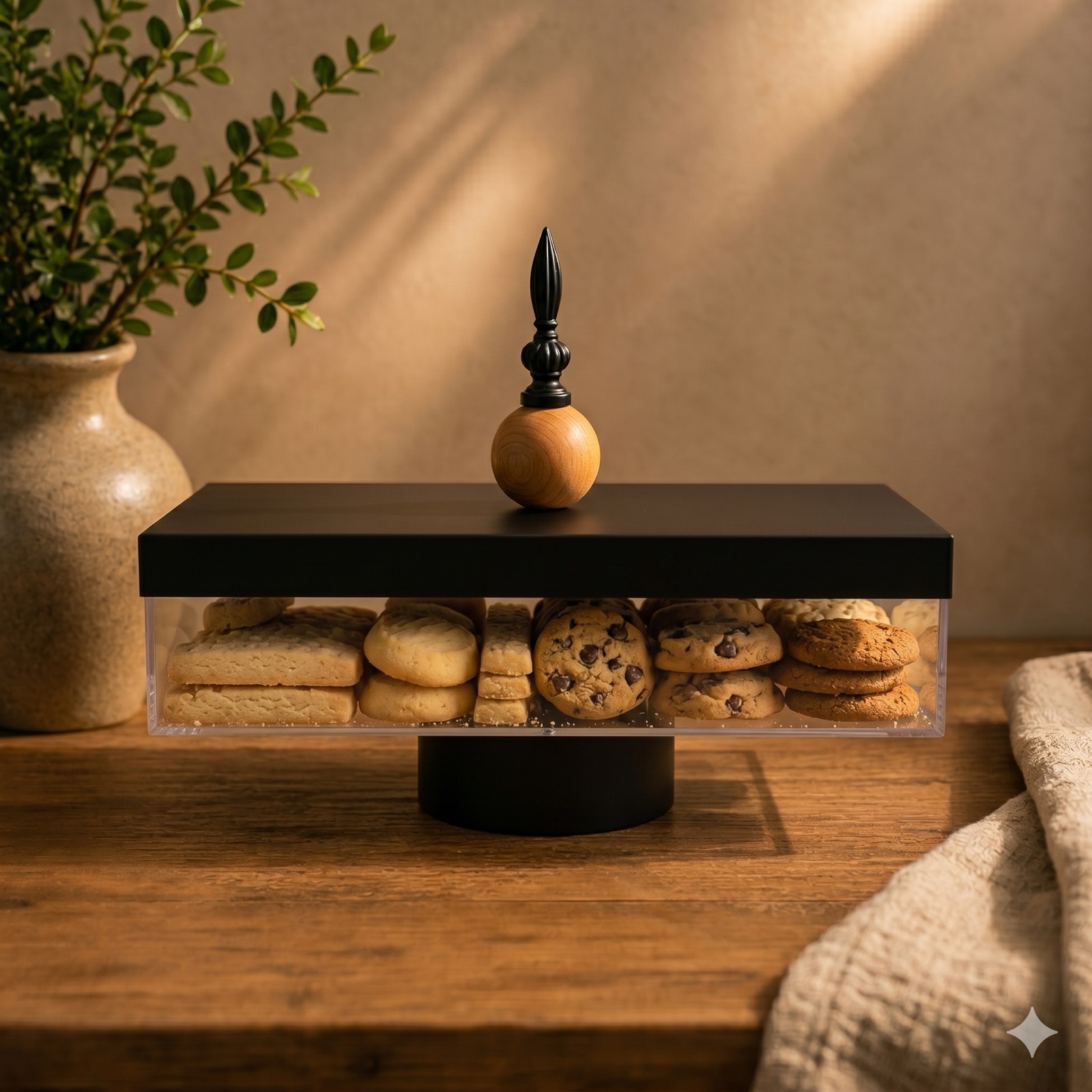 Plexi Box with Stand – Black — acrylic decor by Mezcla