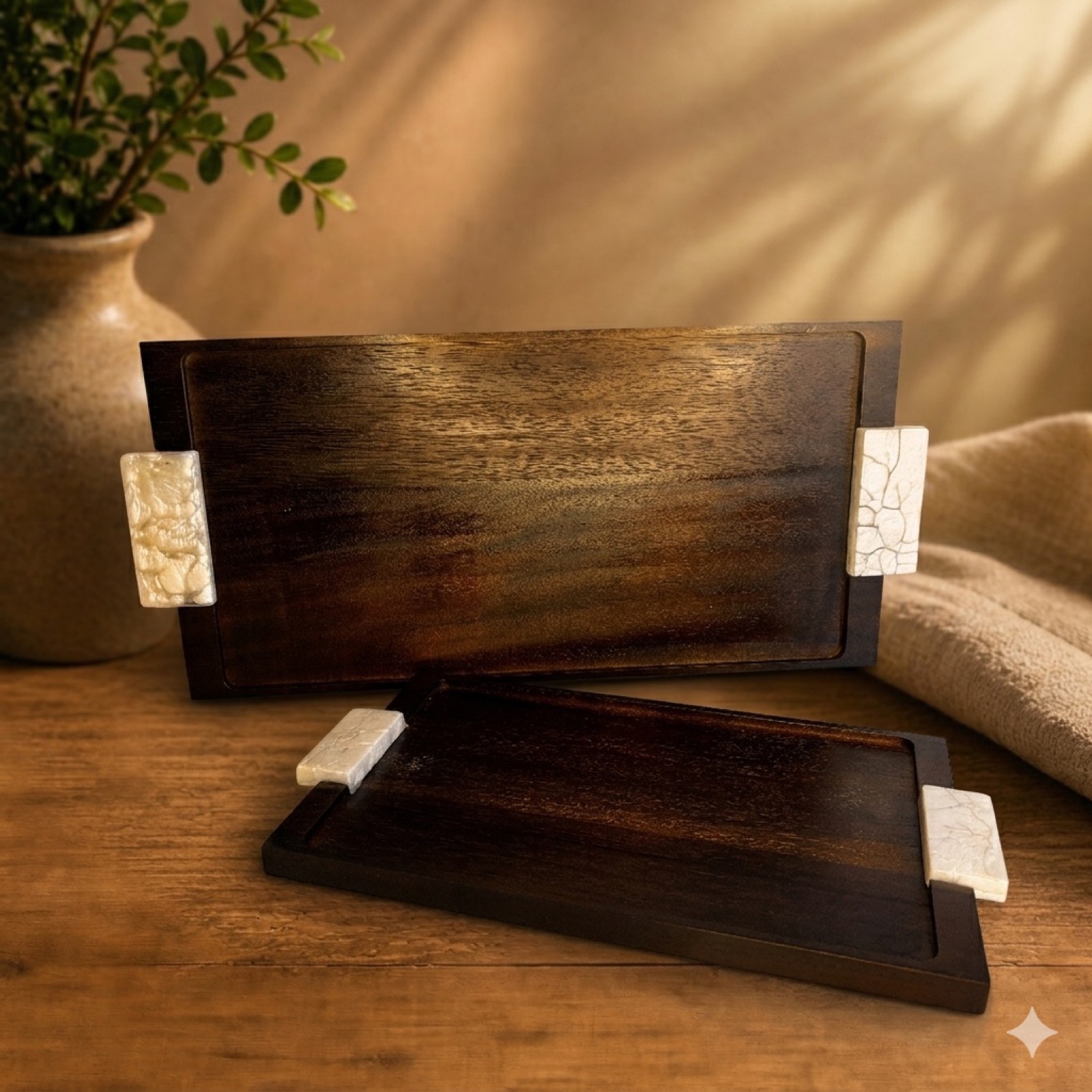 Wood Tray Set — wood decor by Mezcla