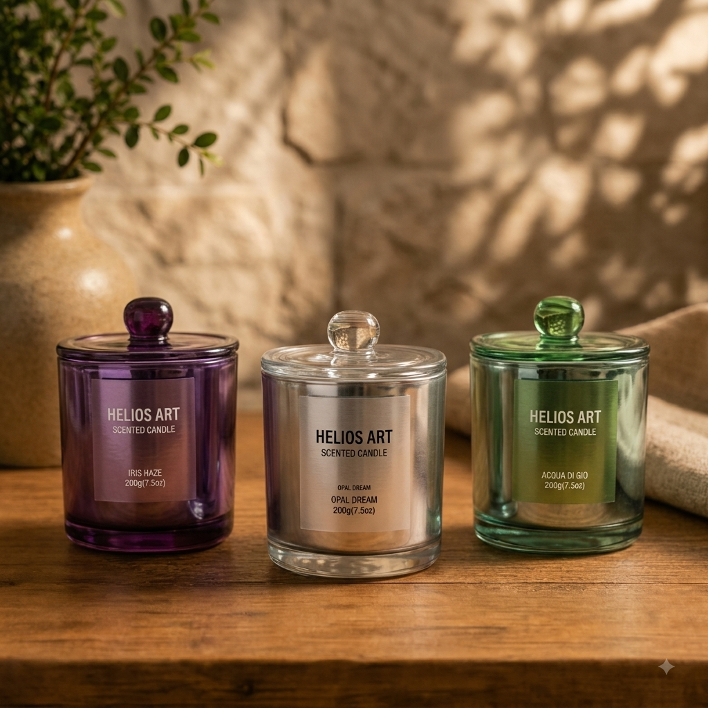 Aurora Glass Candle — glass decor by Mezcla