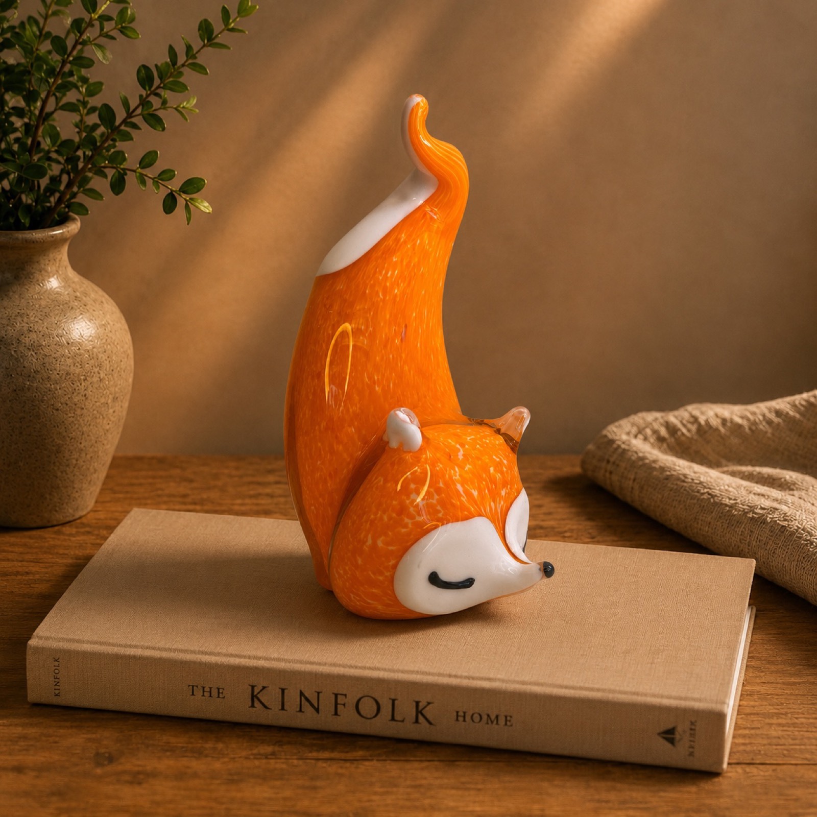 Fox Art Glass Sculpture — glass art by Mezcla