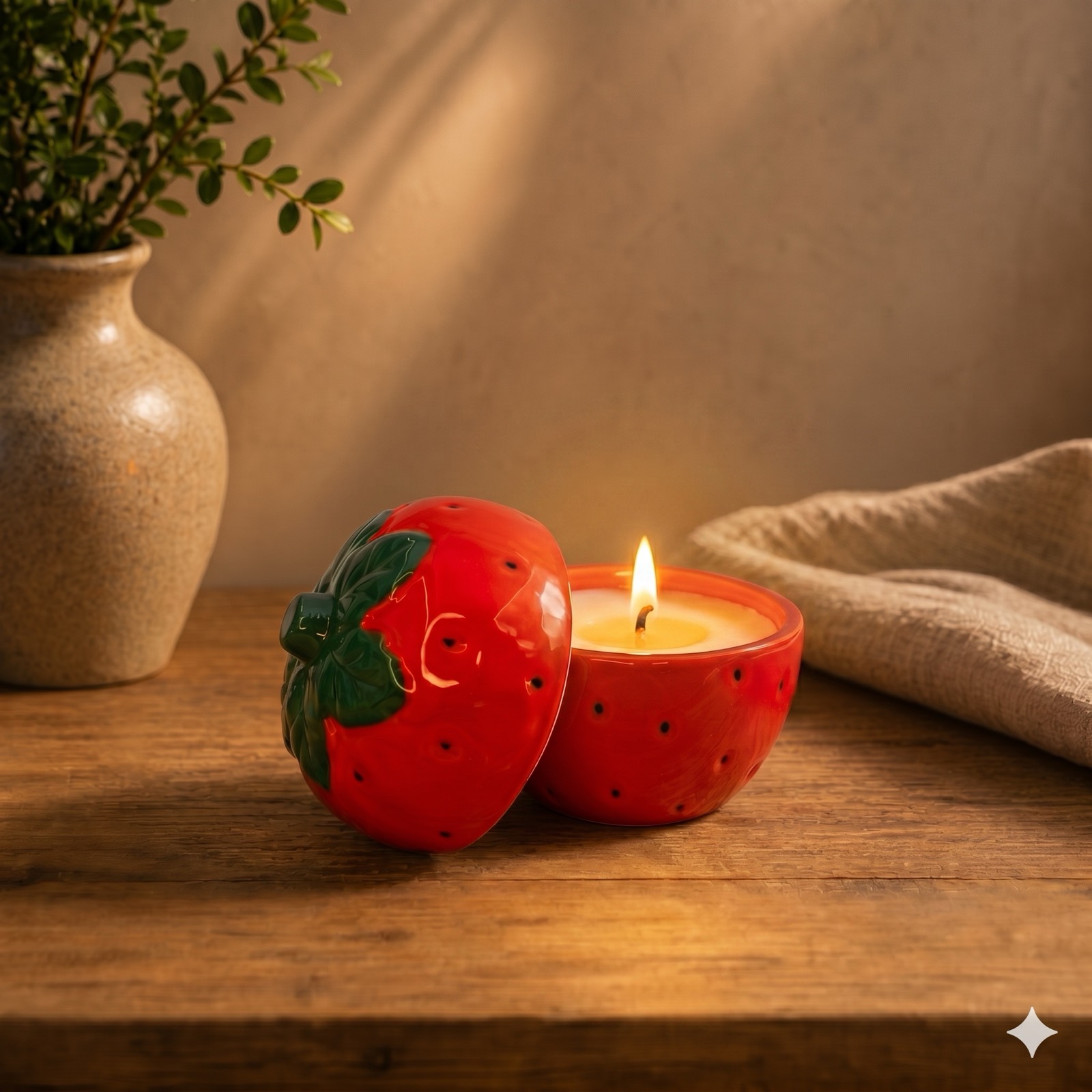 Strawberry Fruit Candle Décor — fragrance by Mezcla