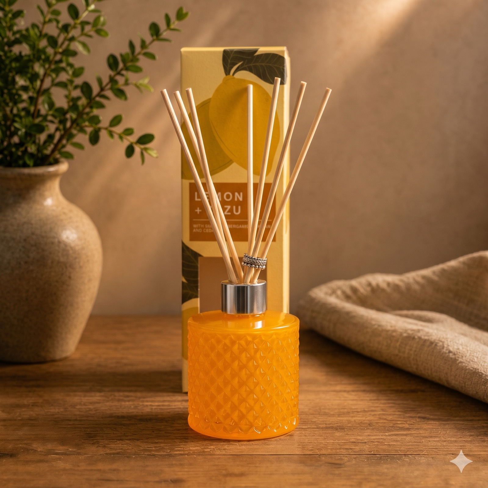 Yellow Stone Cotton Reed Diffuser – 100ml — fragrance by Mezcla