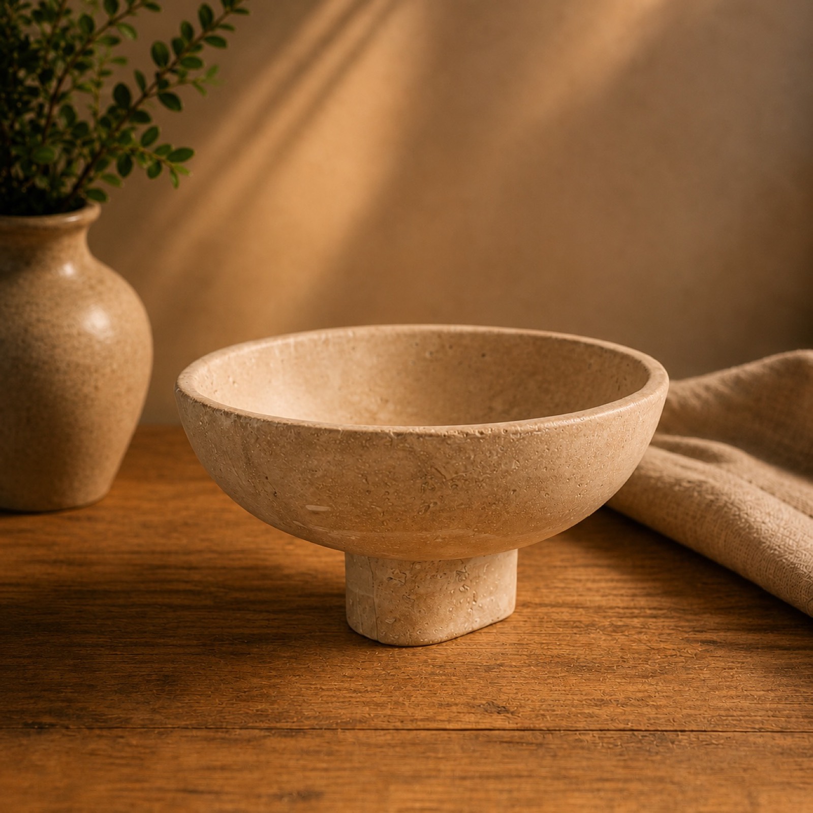 Stone Footed Bowl — stone tableware by Mezcla