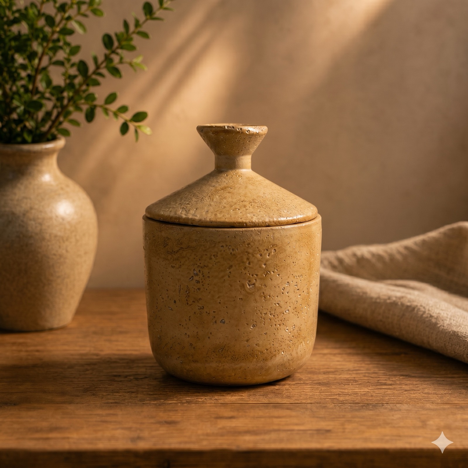 Stone Container with Lid — stone decor by Mezcla