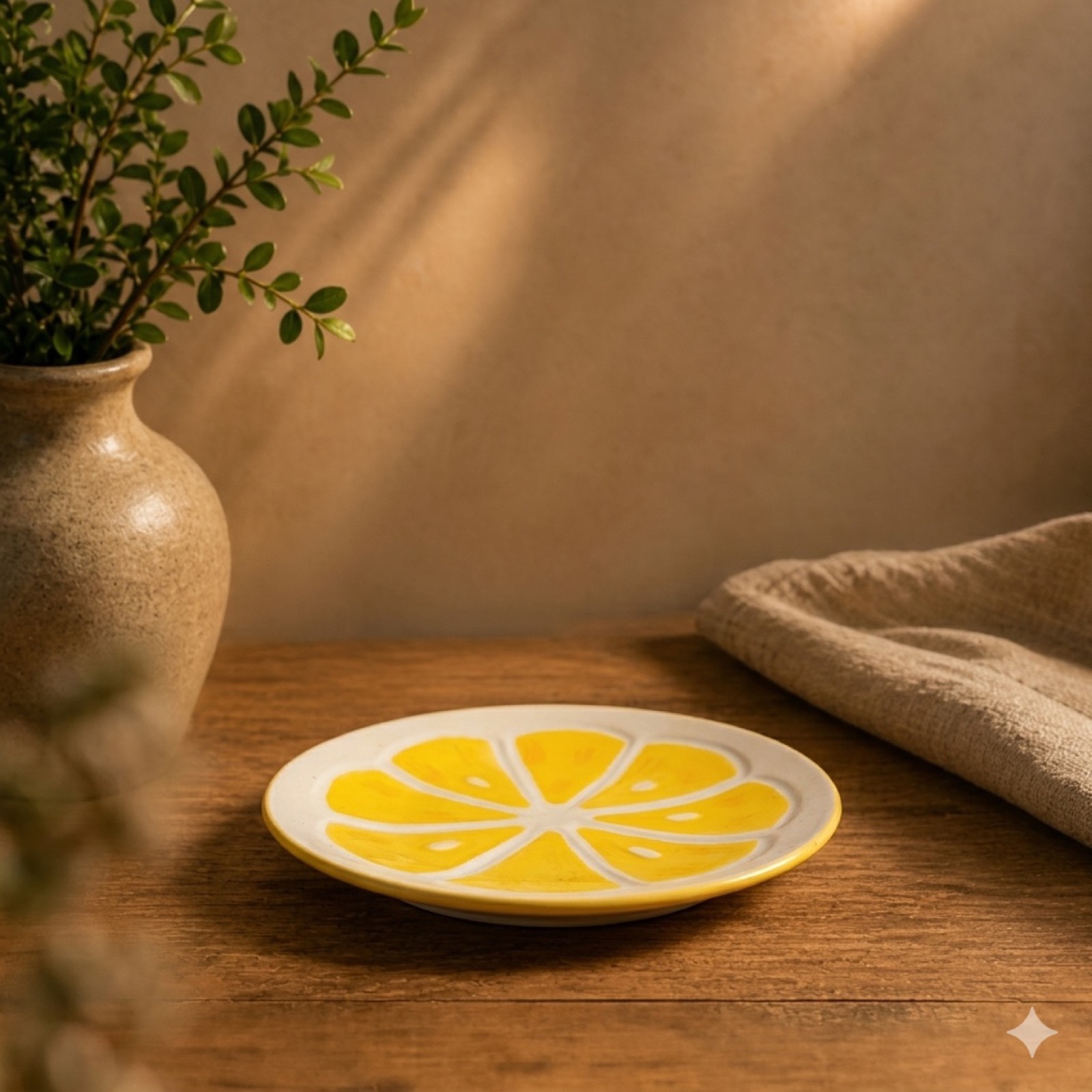 Lemon Slice Plate — ceramic tableware by Mezcla