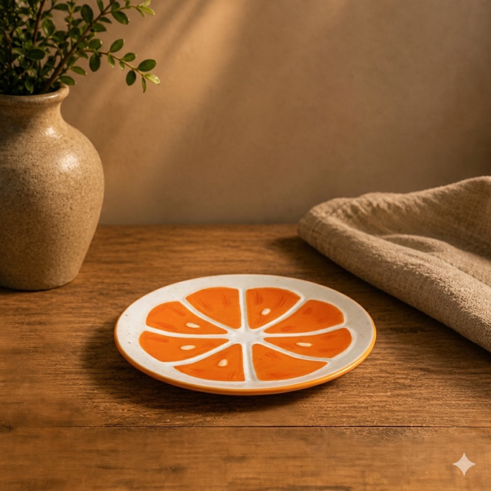 Orange Slice Plate — ceramic tableware by Mezcla