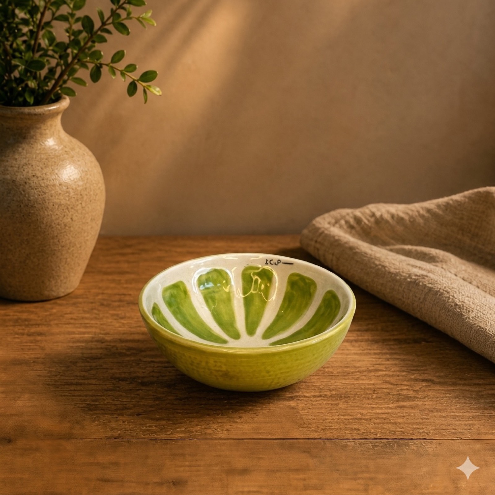 Lime Slice Bowl — ceramic tableware by Mezcla