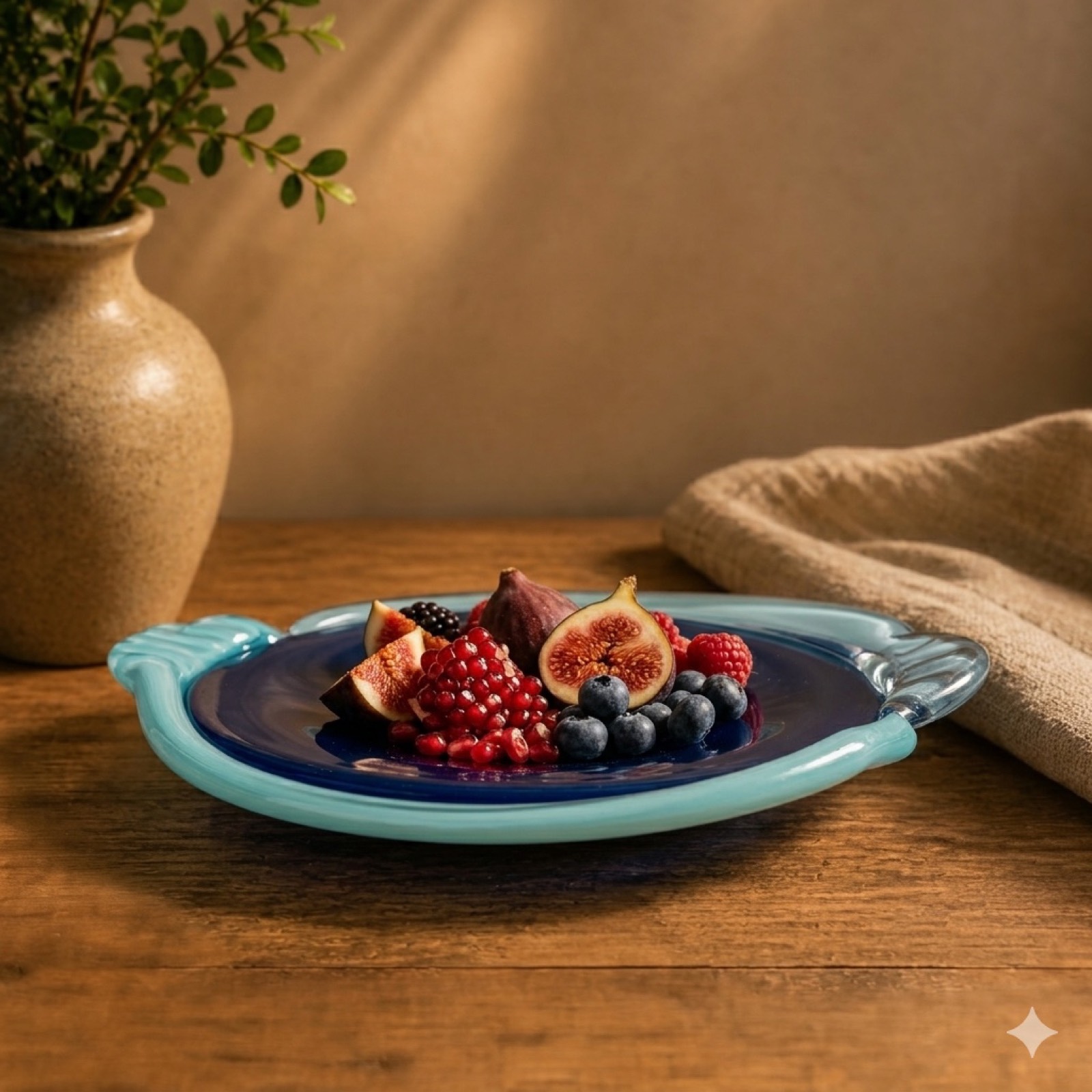 Colored Glass Plate — glass tableware by Mezcla