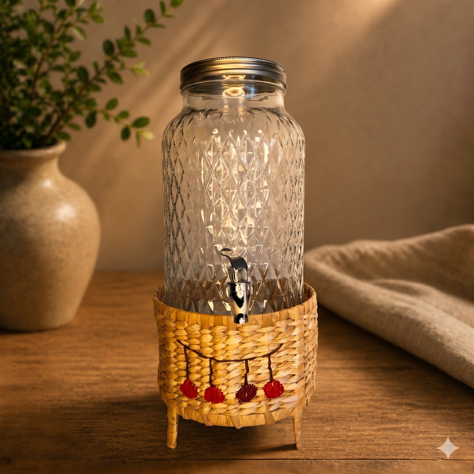 Drink Dispenser – Cherry — glass tableware by Mezcla