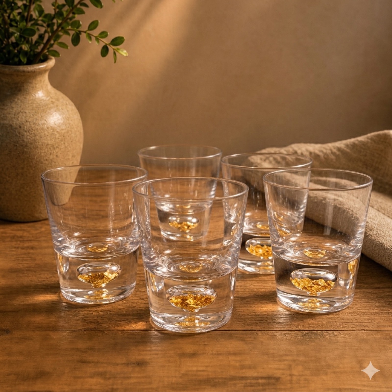 Gold Rim Egg Cup — glass tableware by Mezcla