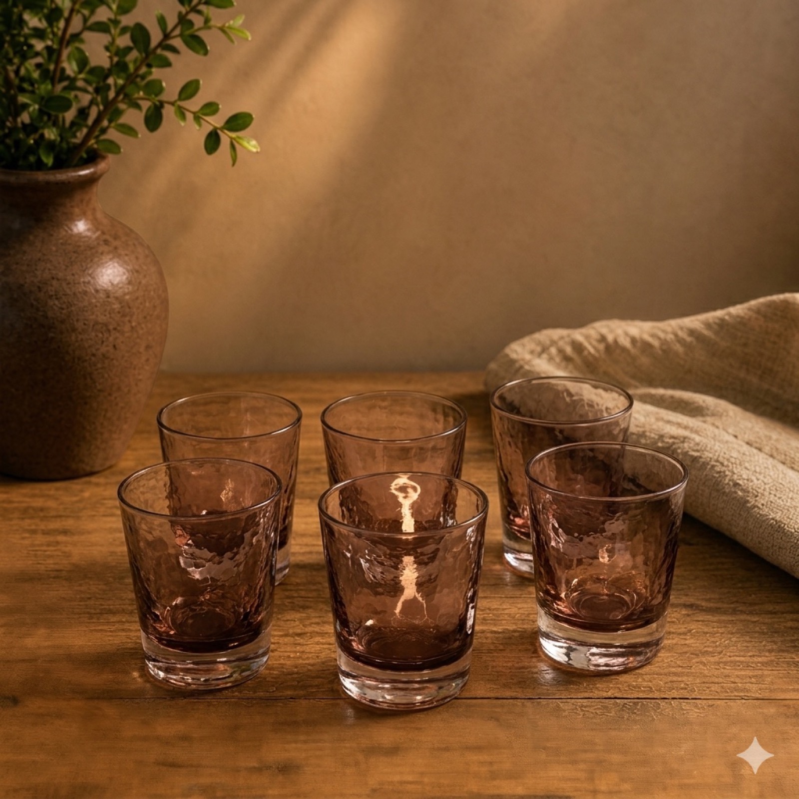 Textured Colored Glass Cup – Smoke — glass tableware by Mezcla