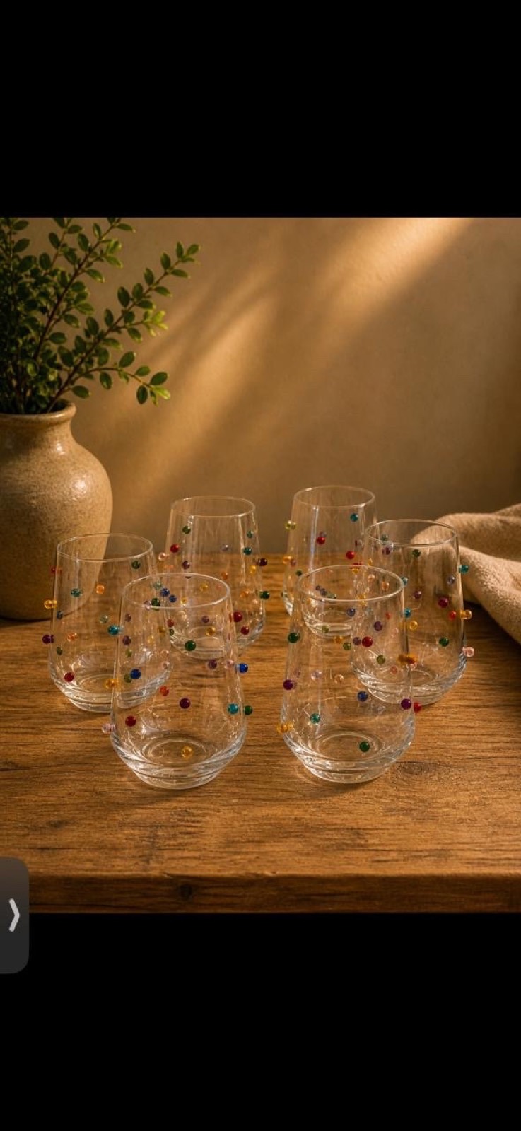 Glass Cup with Balls – Colored — glass tableware by Mezcla
