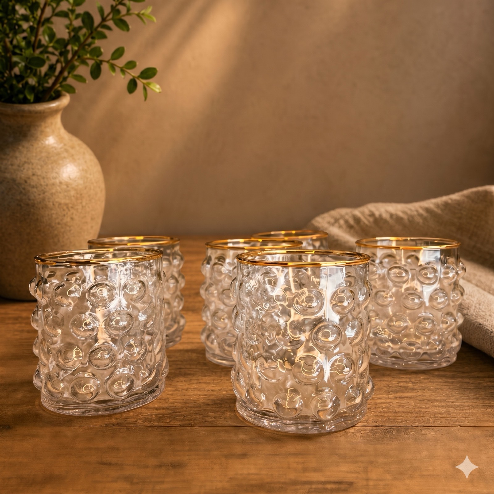 Bubble Short Glass Cup — glass tableware by Mezcla