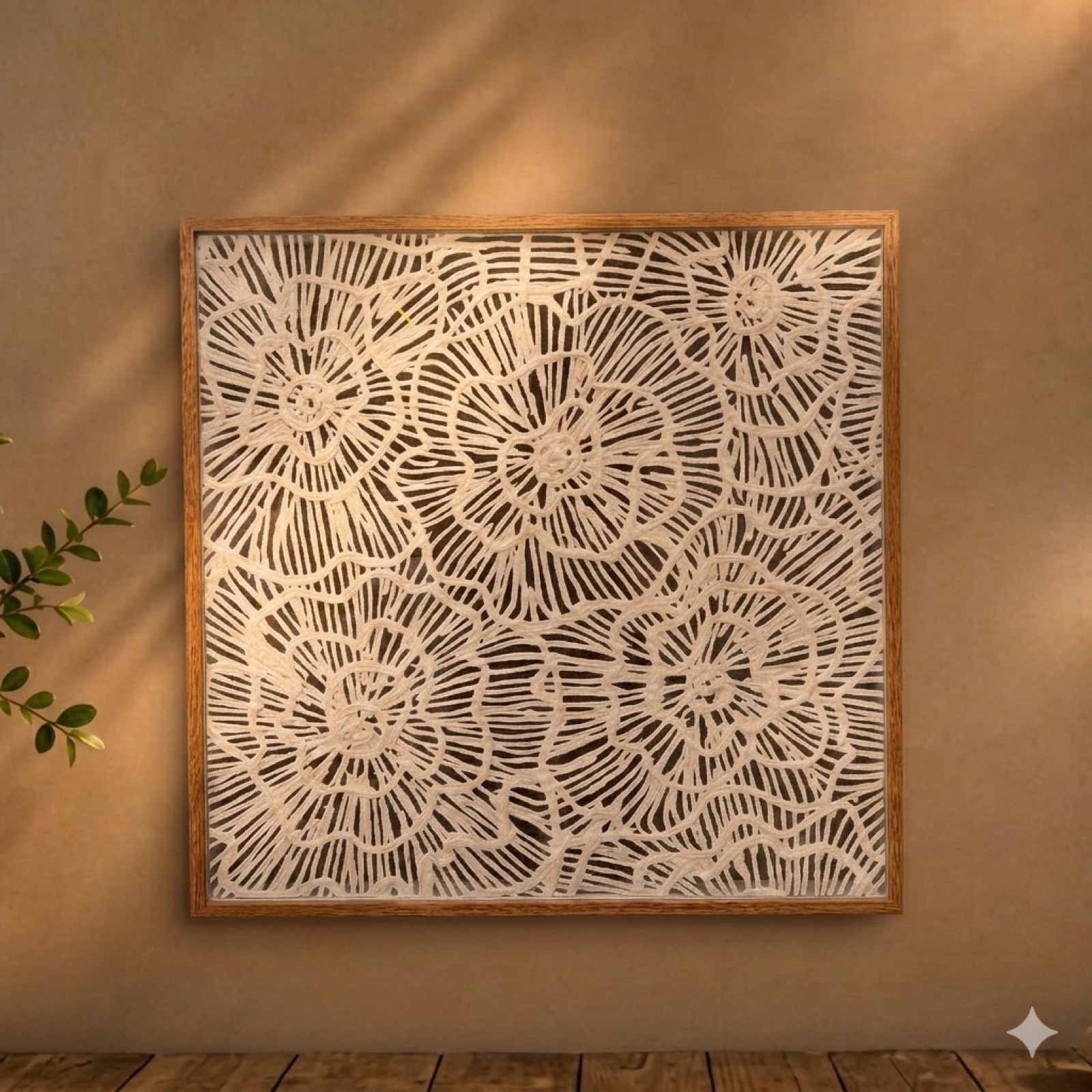 Renda Art Wall 60×60 — mixed media wall art by Mezcla