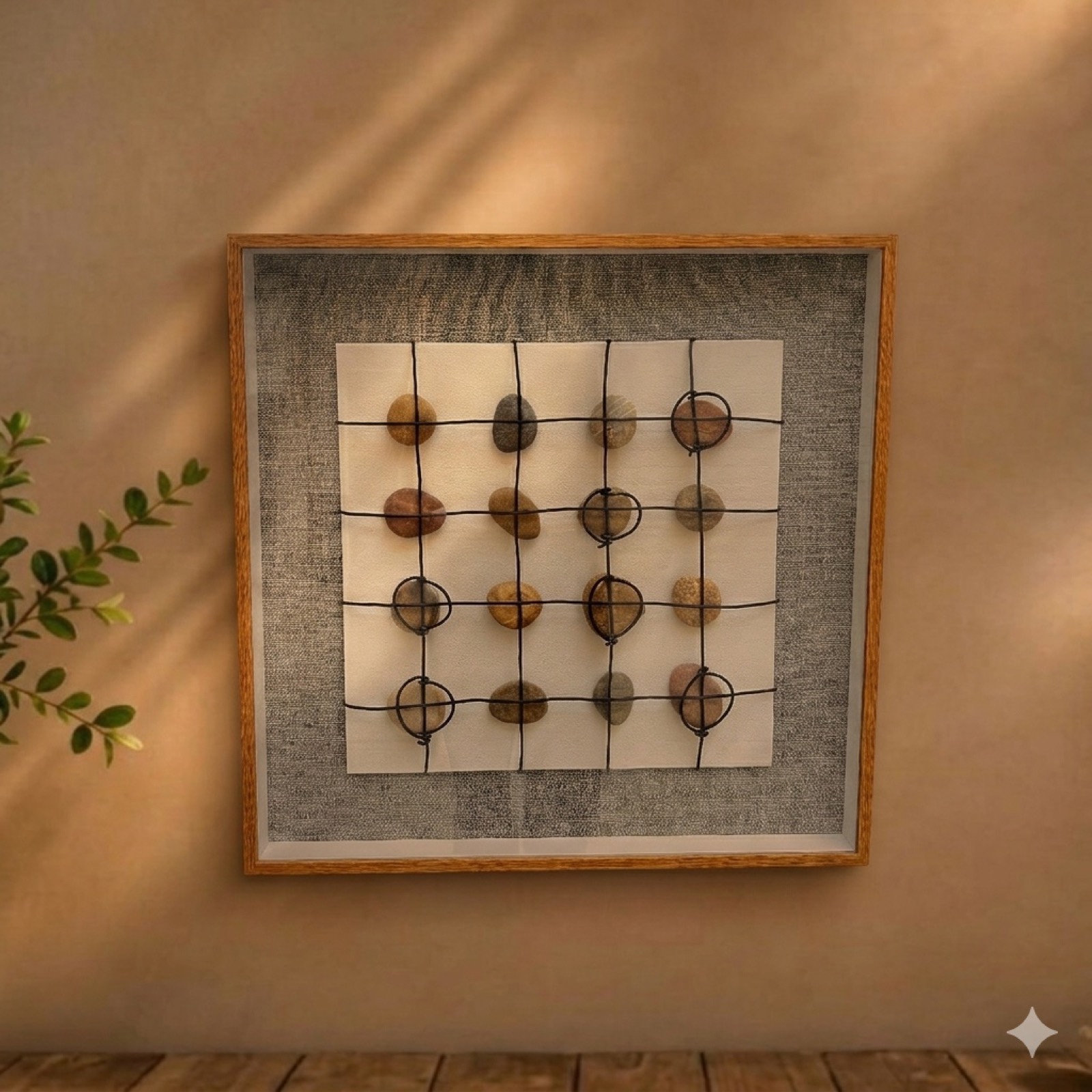 Renda Art Wall 60×60 – Grey — mixed media wall art by Mezcla