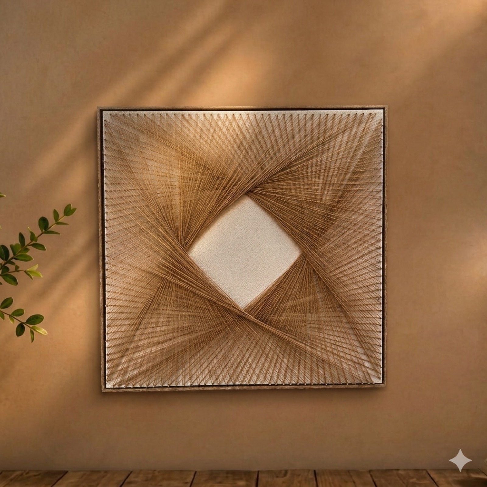 Corda Art Wall 80×80 — wood wall art by Mezcla