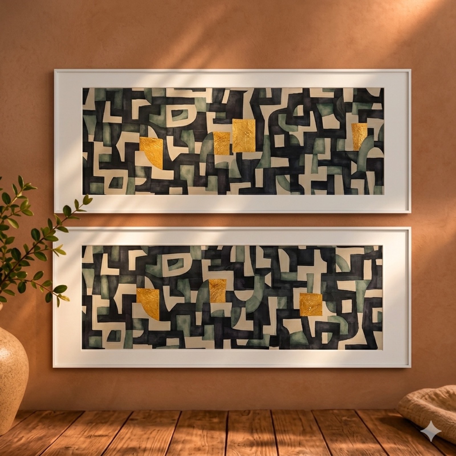 Colored Tall Frames 120×40 — canvas wall art by Mezcla