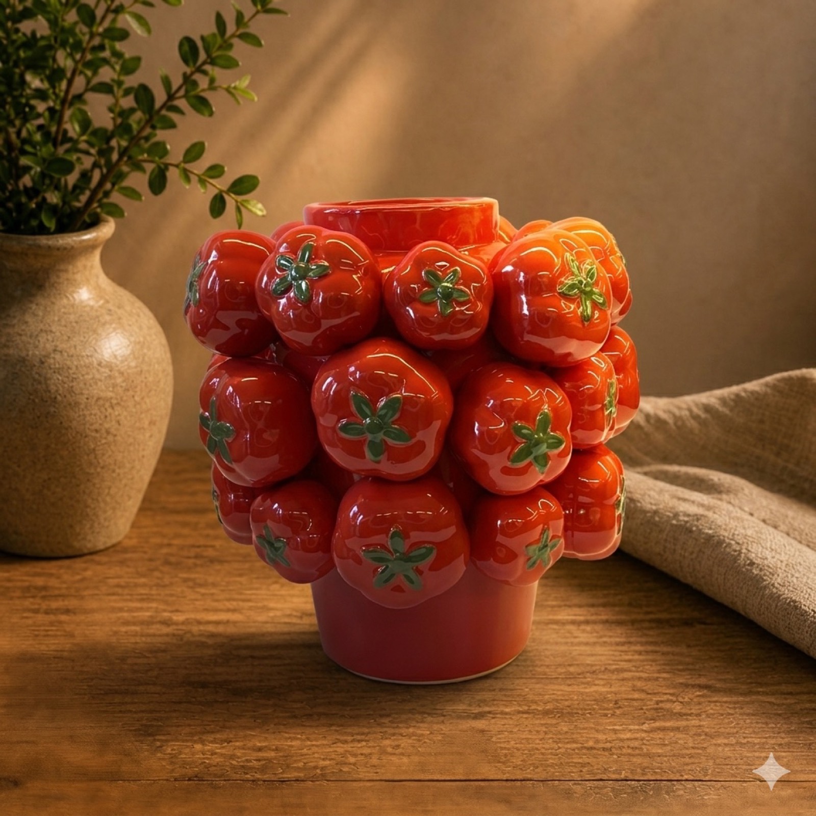 Red Tomato Ceramic Vase — ceramics by Mezcla