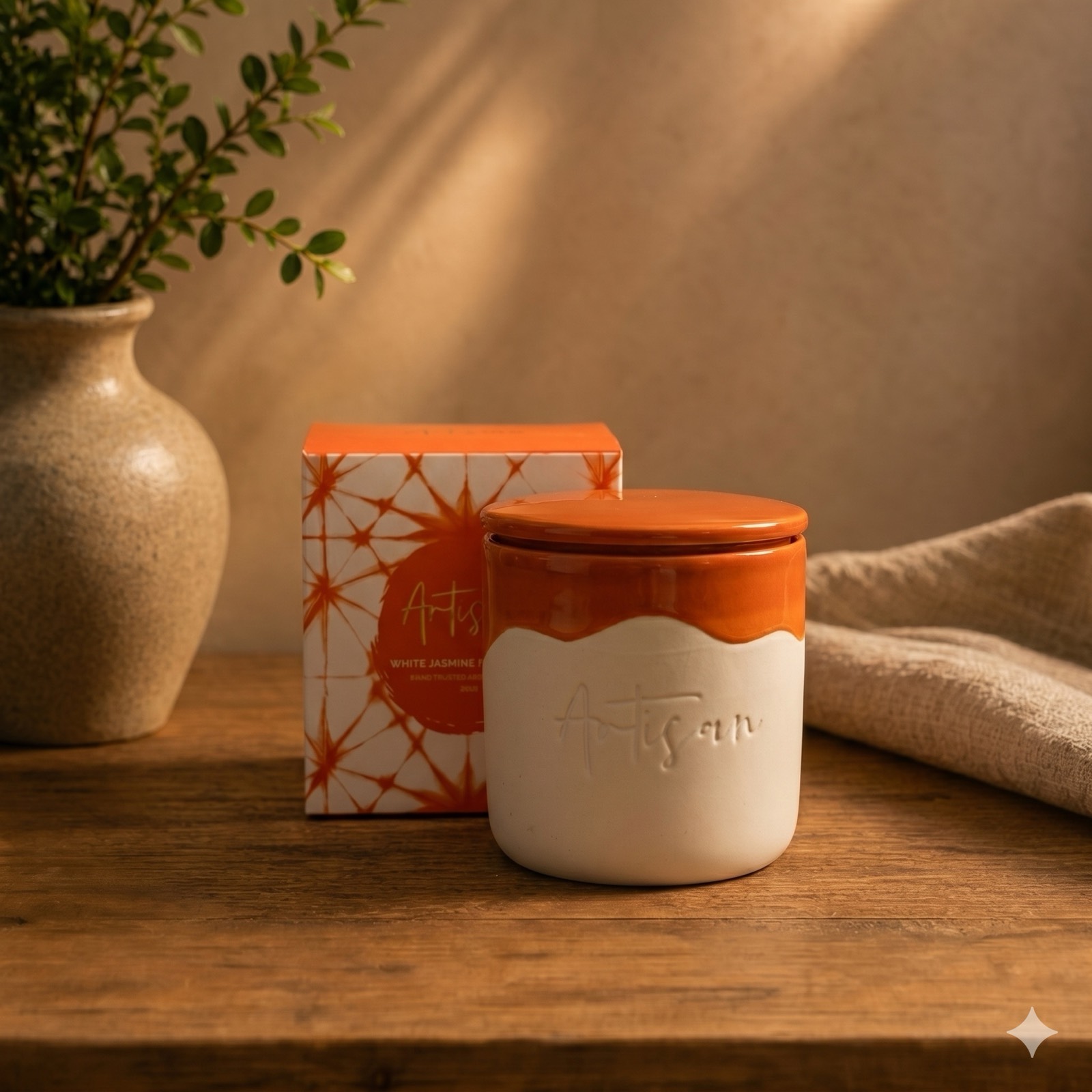 Artisan Candle – White & Orange — fragrance by Mezcla