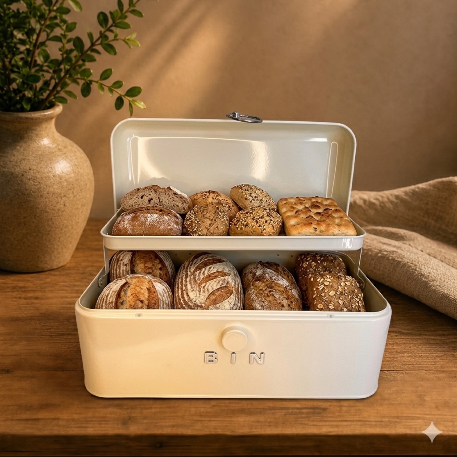 Metal Box Bin – White — metal decor by Mezcla