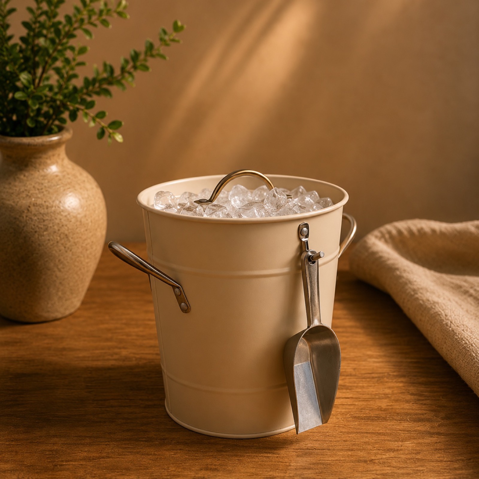 Metal Ice Bucket – White — metal tableware by Mezcla
