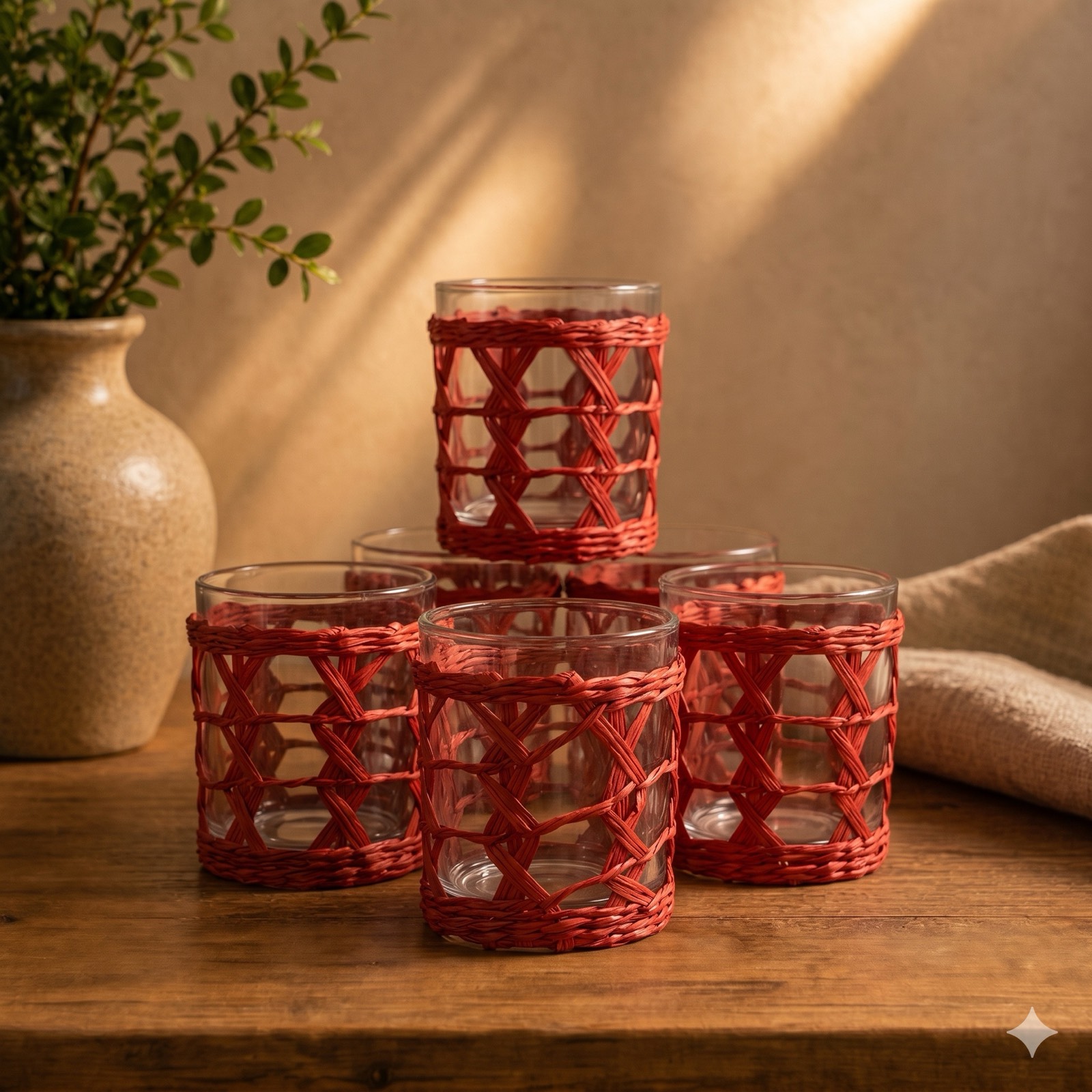 Cup Cover – ASH Red — glass tableware by Mezcla