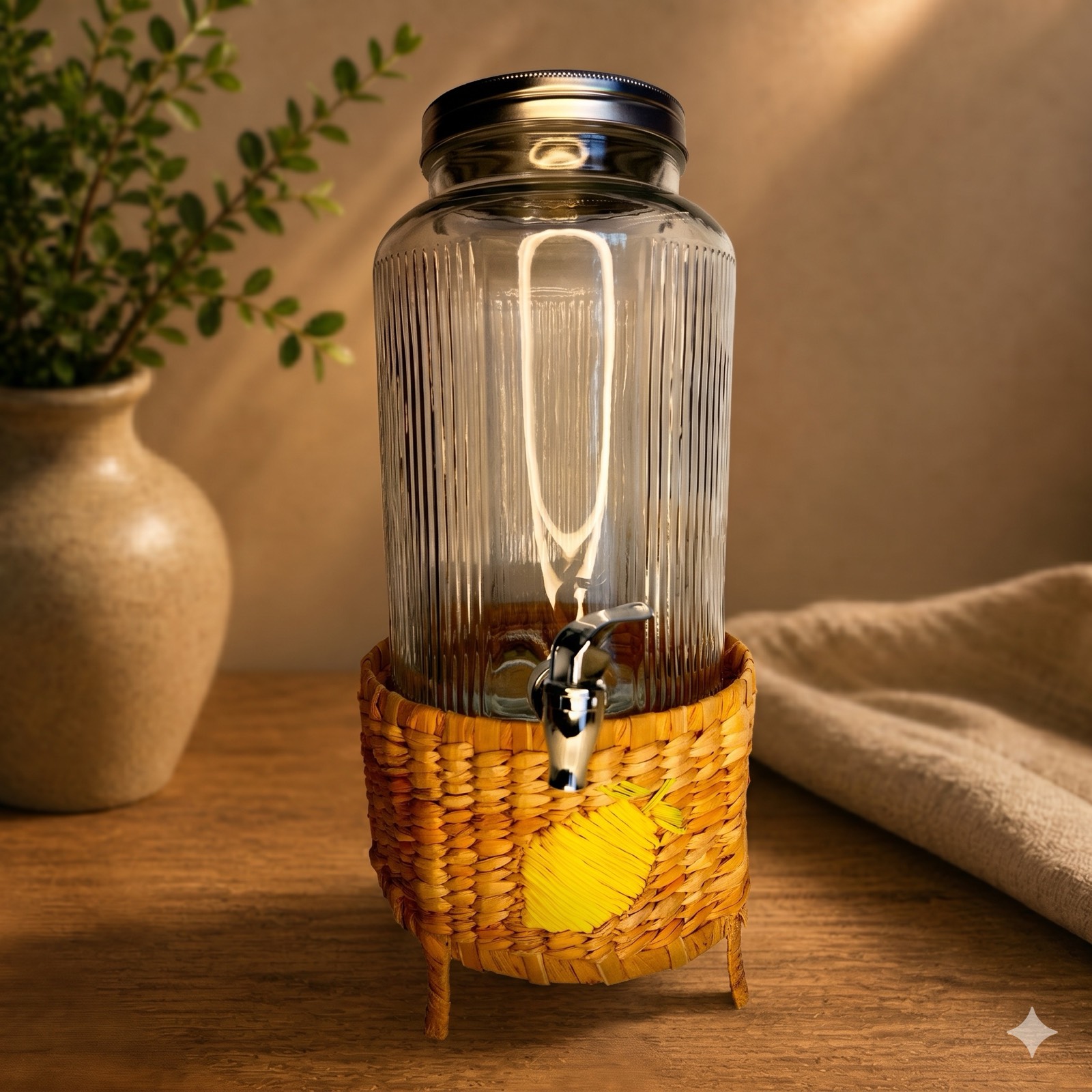 Drink Dispenser – Lemon — glass tableware by Mezcla