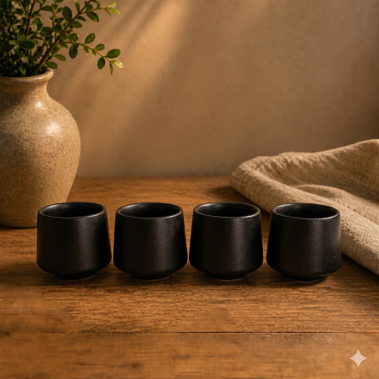 Ceramic Coffee Cup Black — ceramic tableware by Mezcla