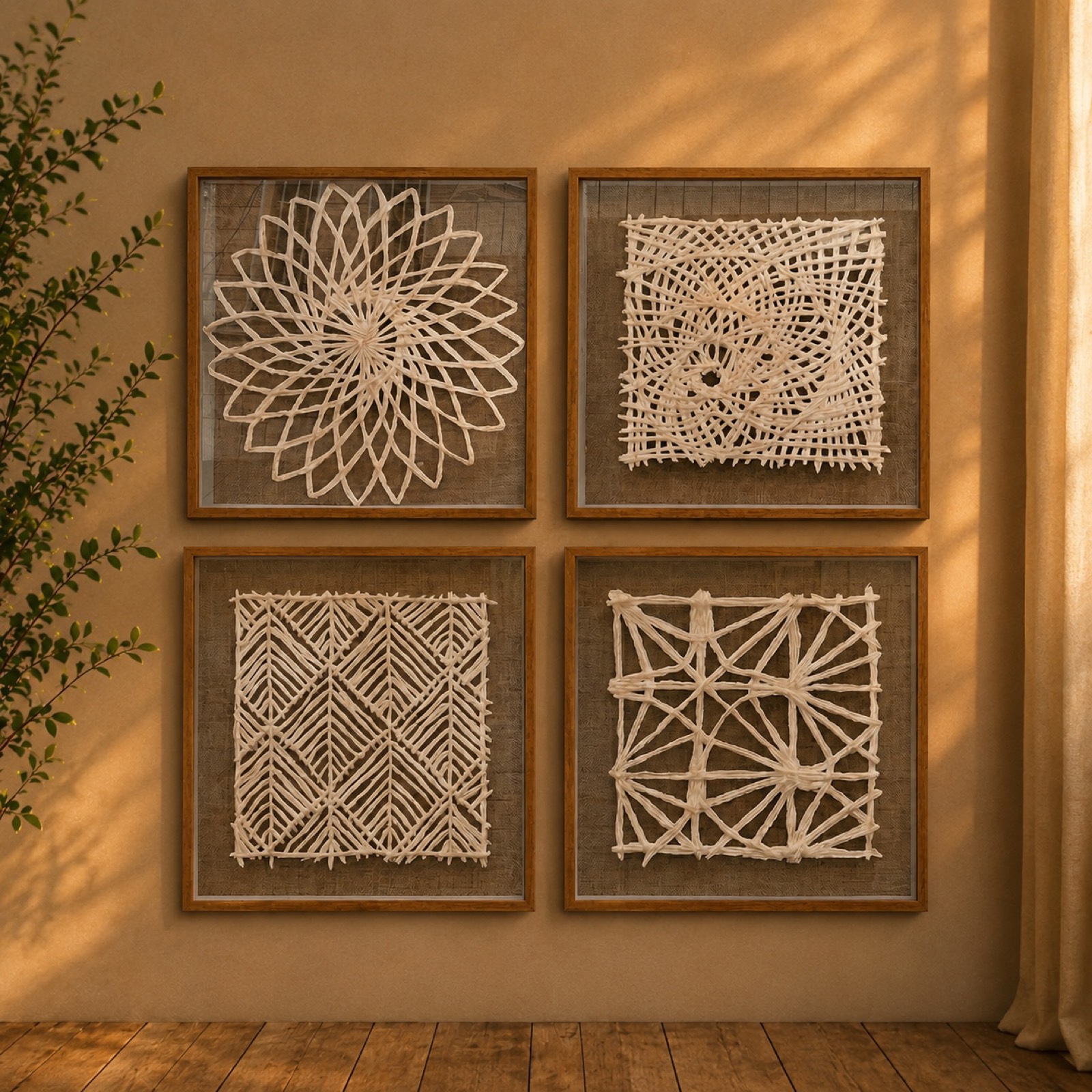 Renda Art Wall 40×40 — mixed media wall art by Mezcla