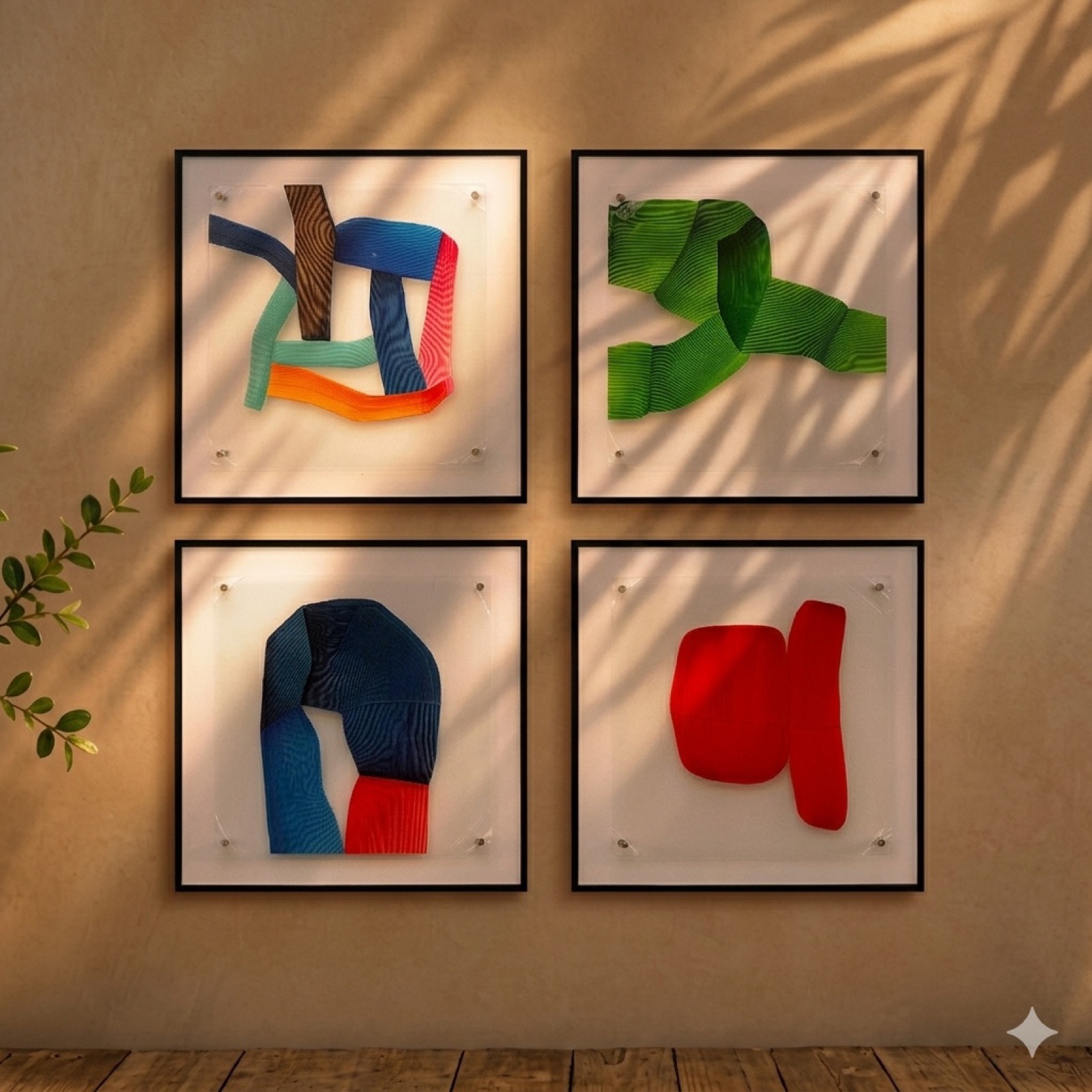 Plexi with Colored Art Frame 60×60 — acrylic wall art by Mezcla